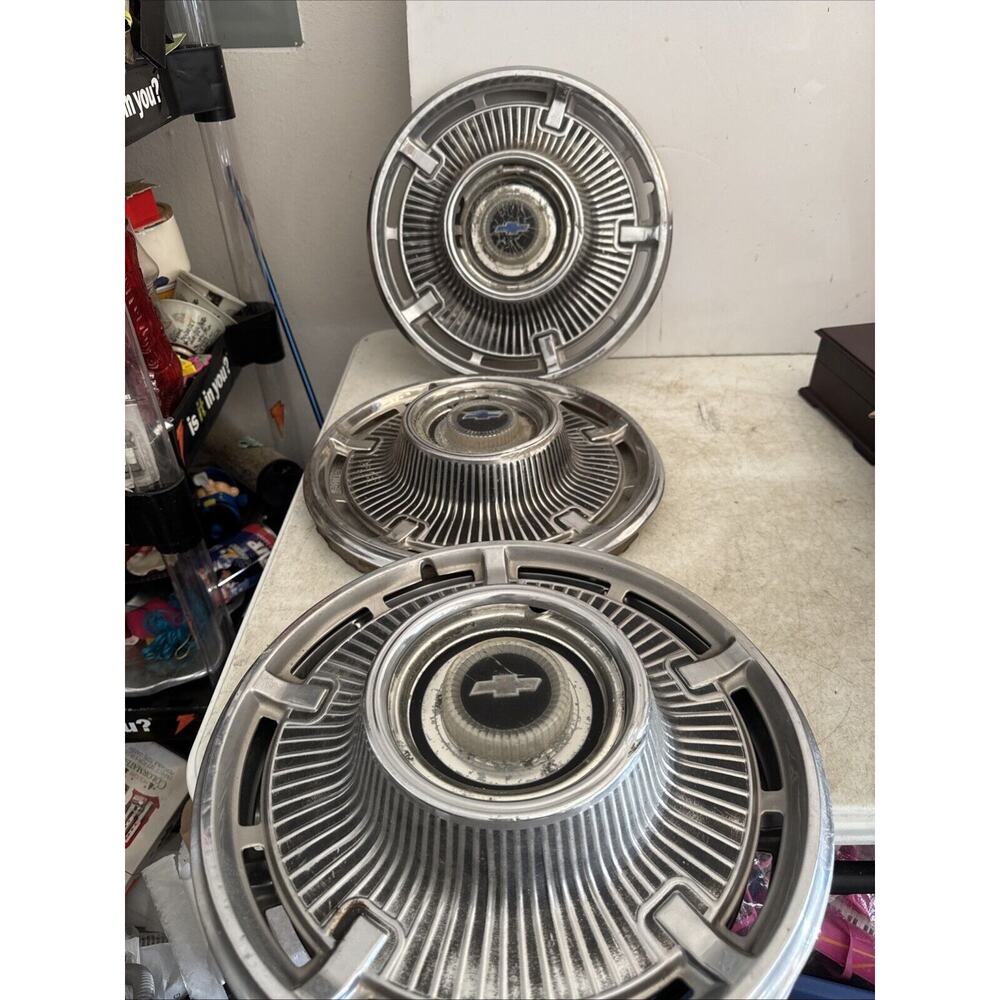 Vintage 1965 Chevrolet Impala Biscayne 14" Wheel Cover Hubcap Set Of Four
